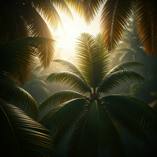 Tropical coconut plantation